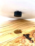 olivenholz-erleben - Futterstation RUSTY 2x 0,9 l Porzellanschale Futter + Wasser