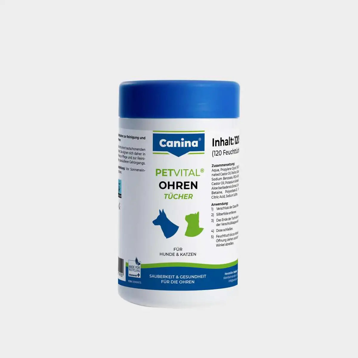 Canina Petvital Ohrentücher 120 Stück