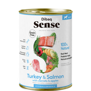 DIBAQ Sense getreidefrei WELPEN Lachs & Truthahn 380g