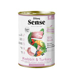Dibaq Sense Rabbit & Turkey Dose vor weißen Hintergrund