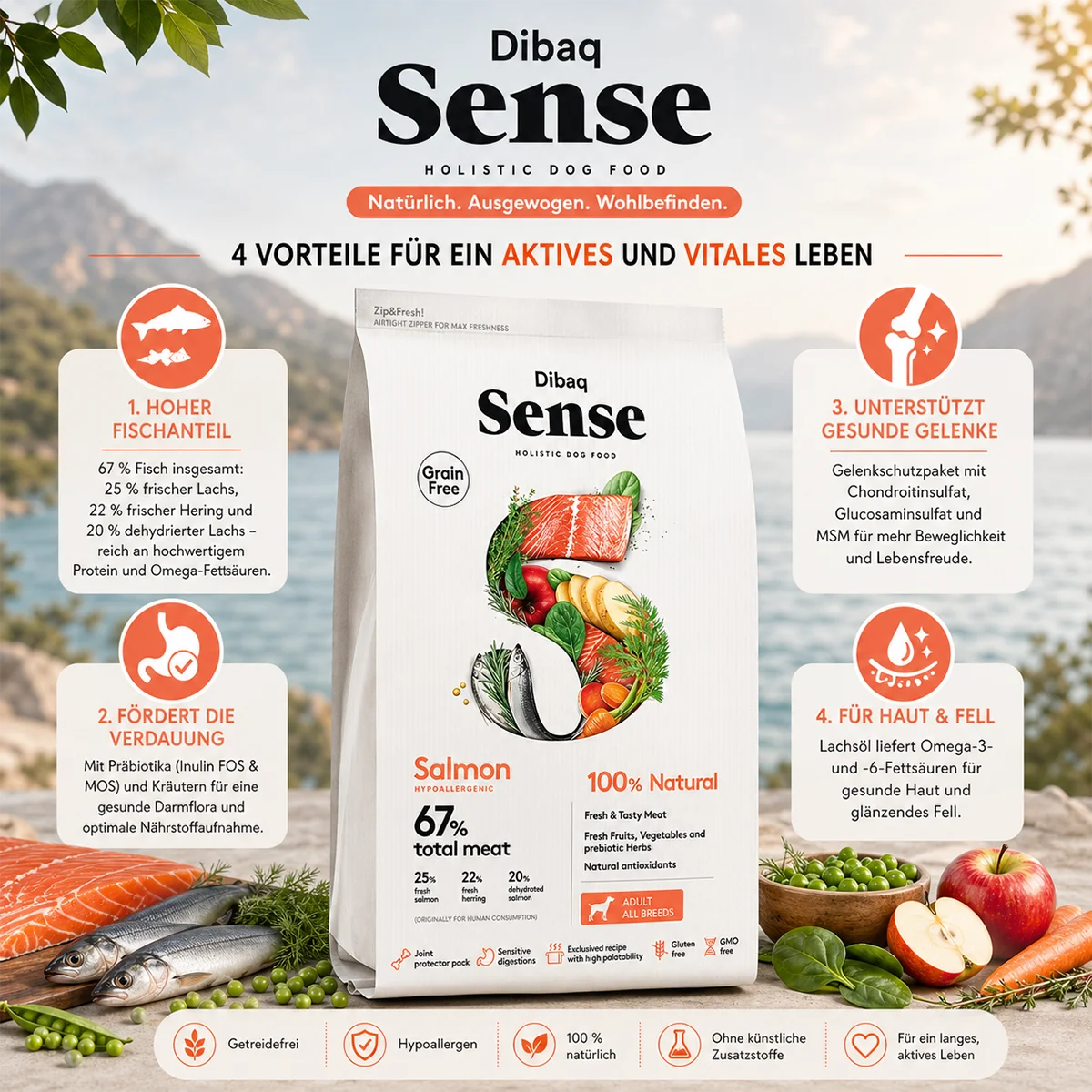 DIBAQ Sense getreidefrei Lachs