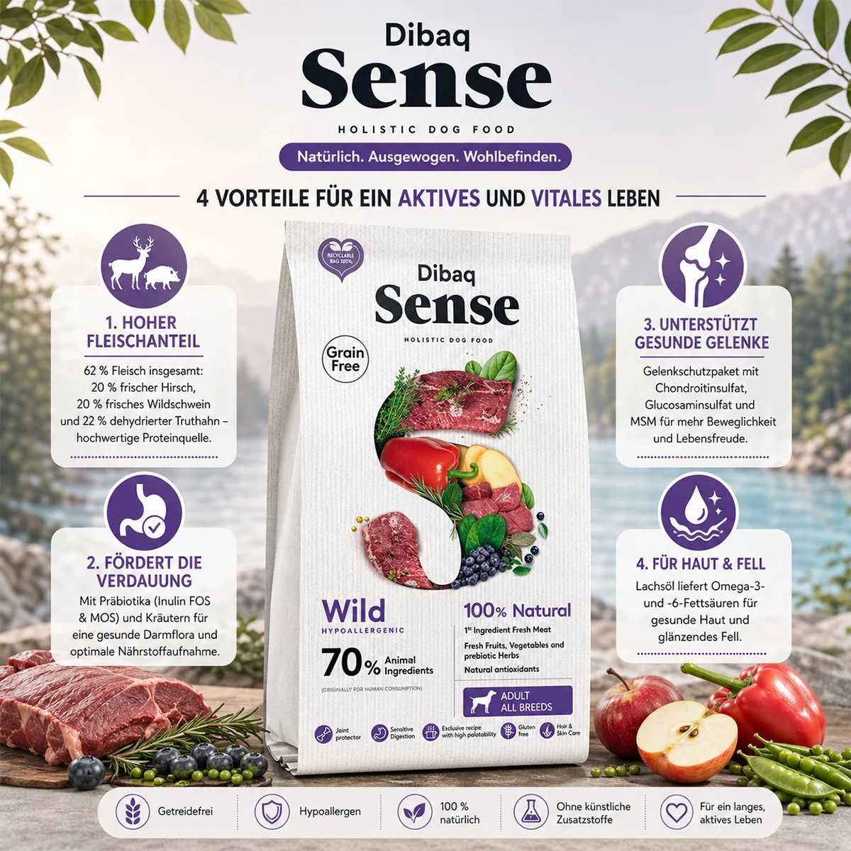 DIBAQ Sense getreidefrei Wild
