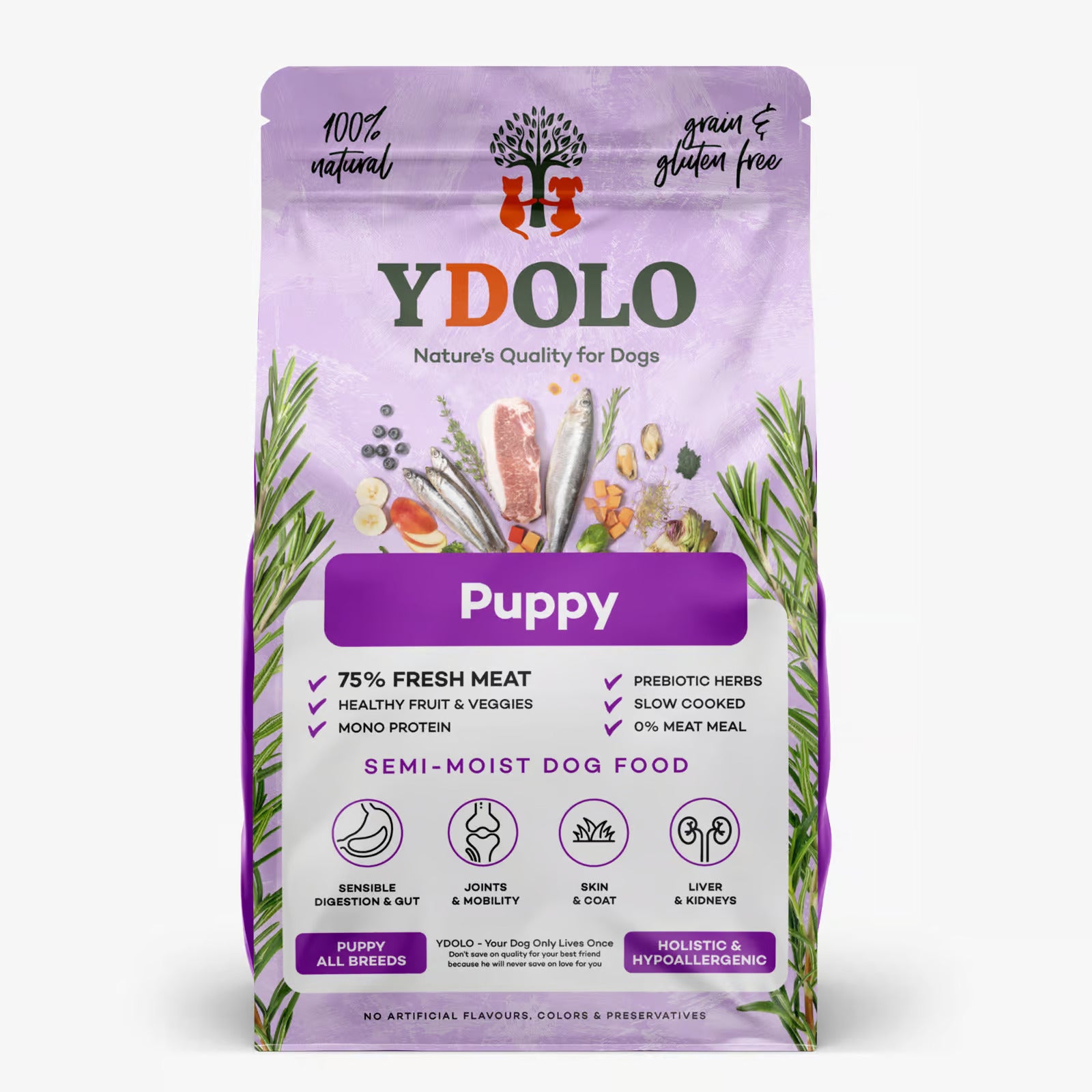 Ydolo Puppy halbfeuchtes Hundefutter 10kg