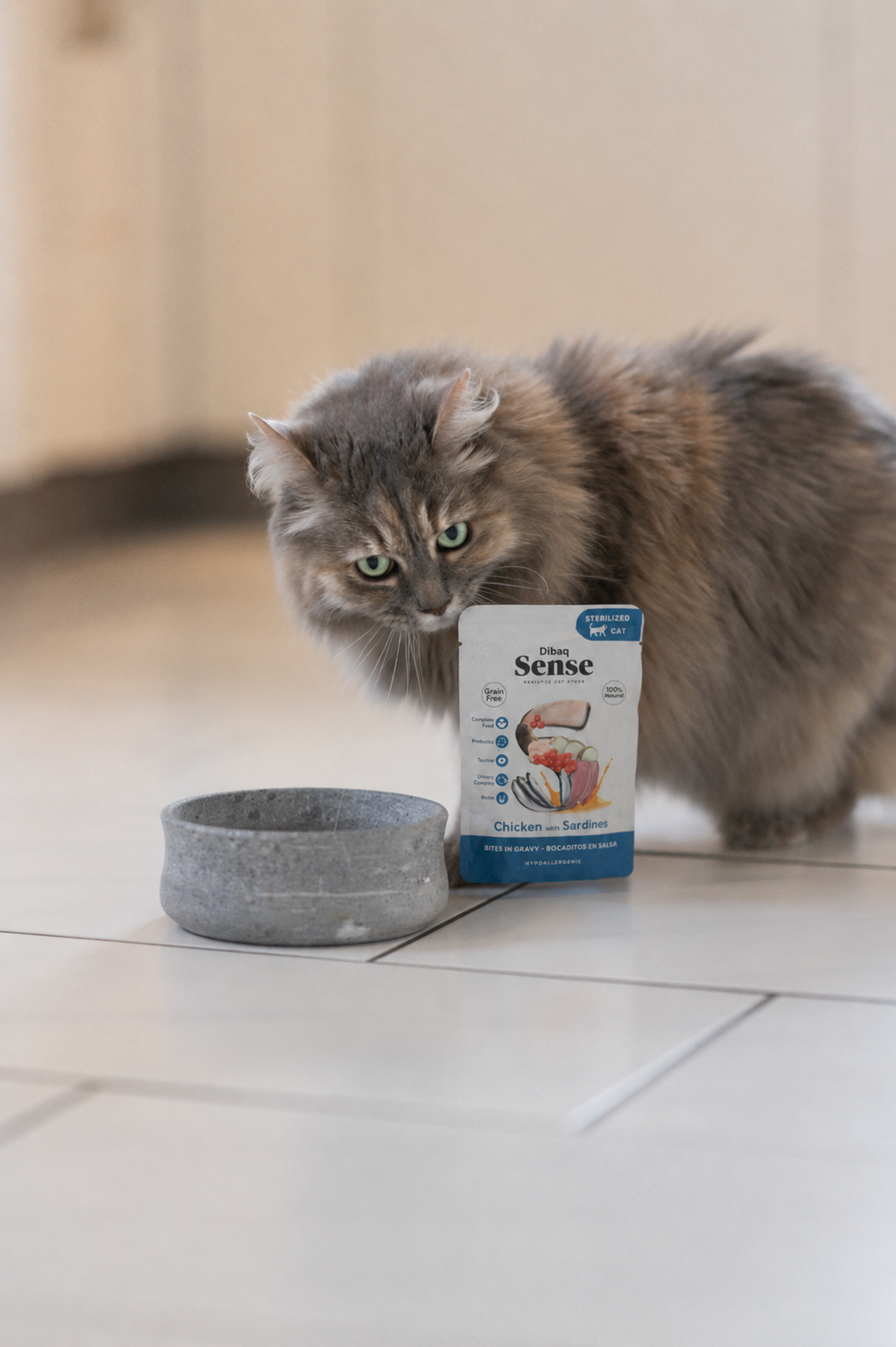 DIBAQ SENSE Katzen Happen in Soße Huhn mit Sardinen 100g