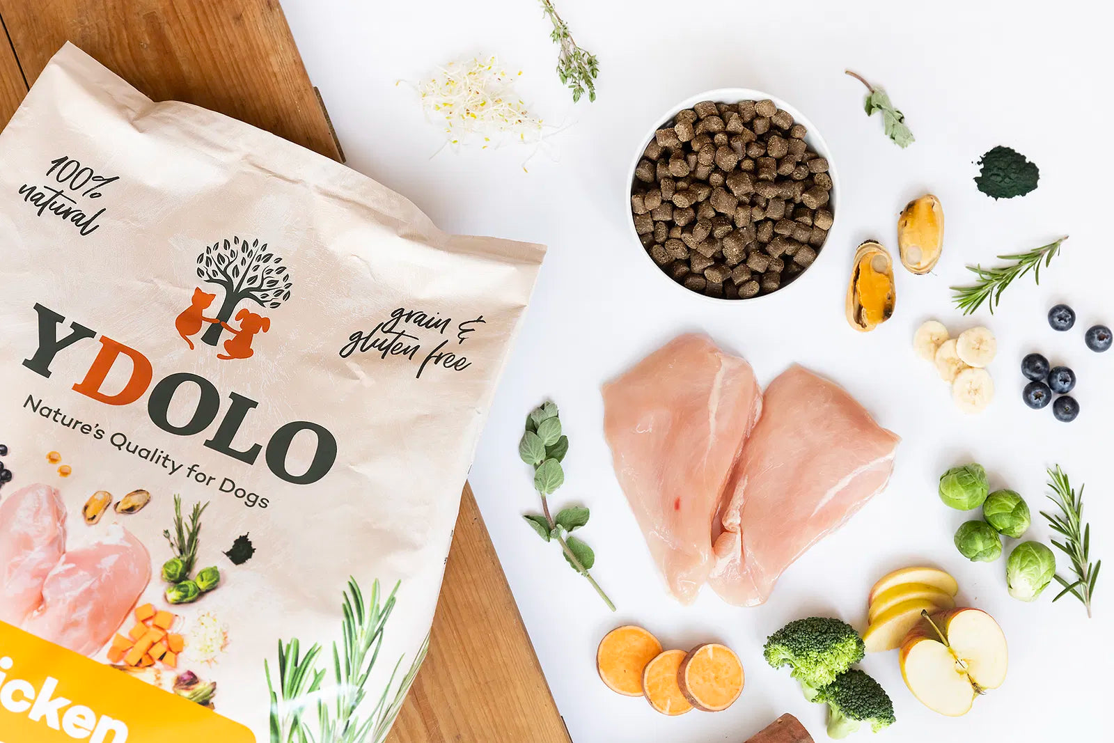 Ydolo Huhn halbfeuchtes Hundefutter 10kg